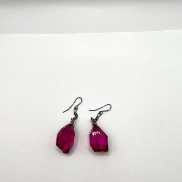 Bead Earrings beautiful colorful beads! Silver Tone hooks wearable earrings - Picture 3 of 7